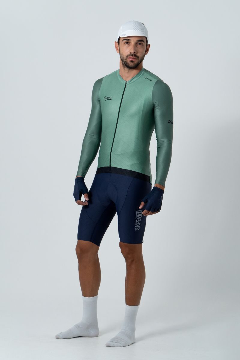 Jersey Manga Longa Masculino Semplicitá Cadet Blue