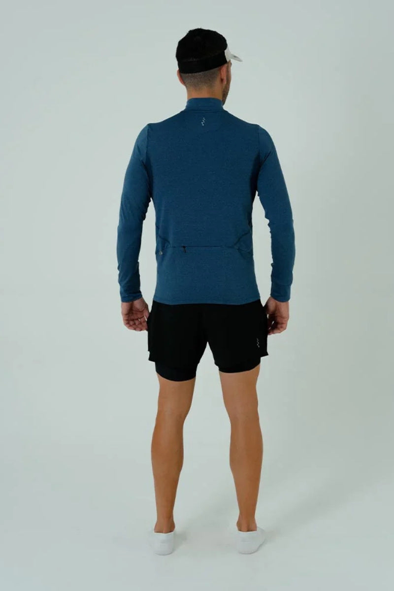 Camiseta Manga Longa Corrida Masculina ACTIVE Azul