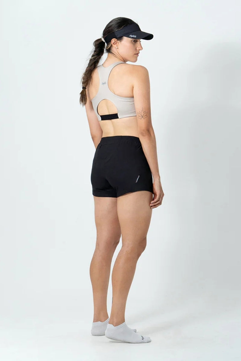 Short de Corrida Feminino Mezzanotte Preto