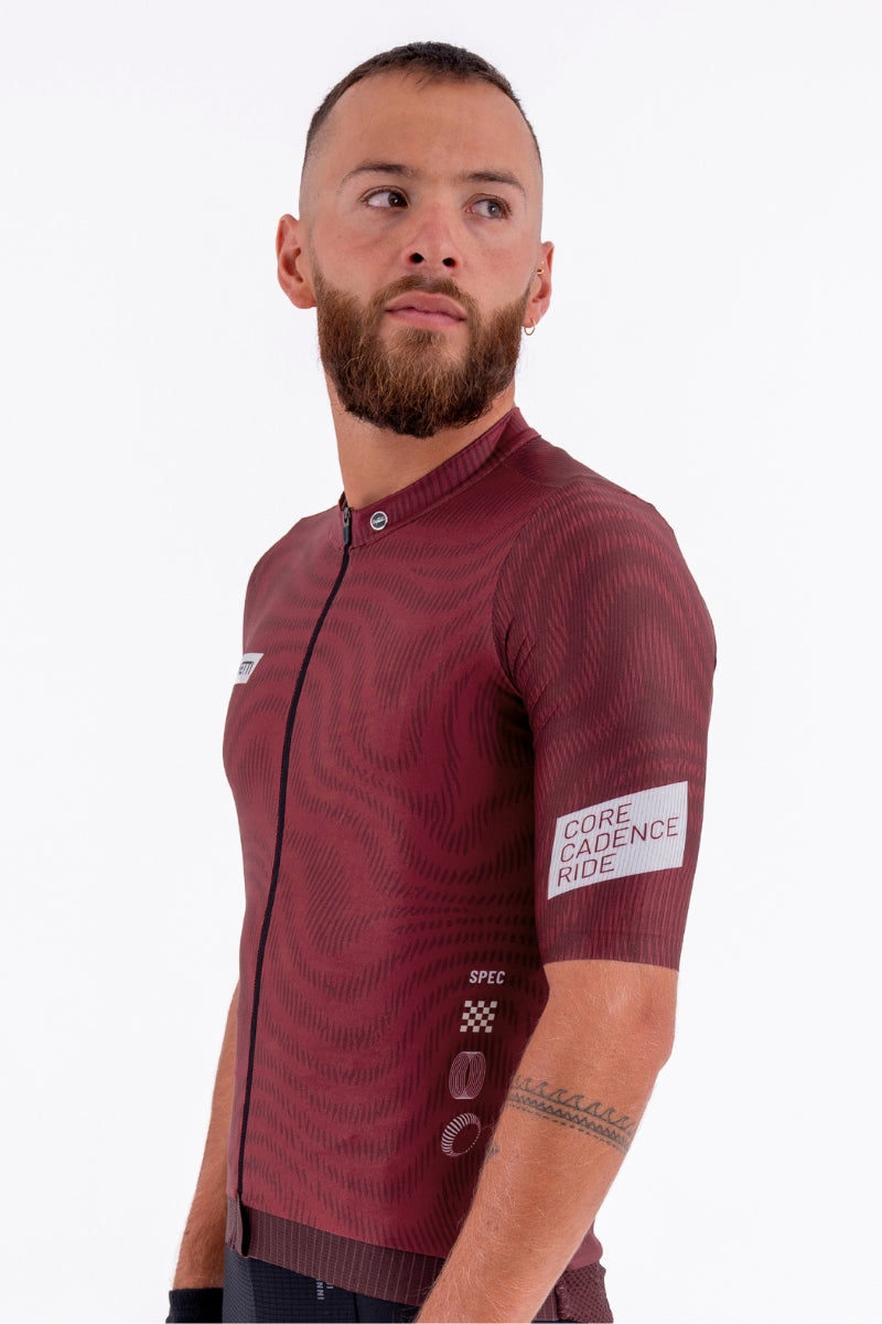 Jersey Masculina Solid Leggero Plumwine