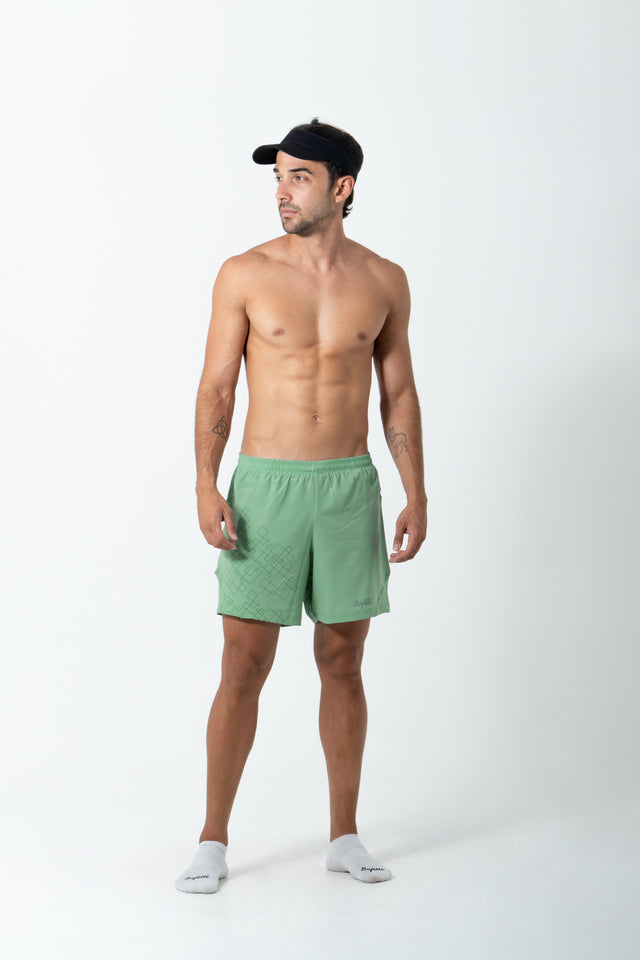 Short de Corrida Masculino Venturi Light Pistachio