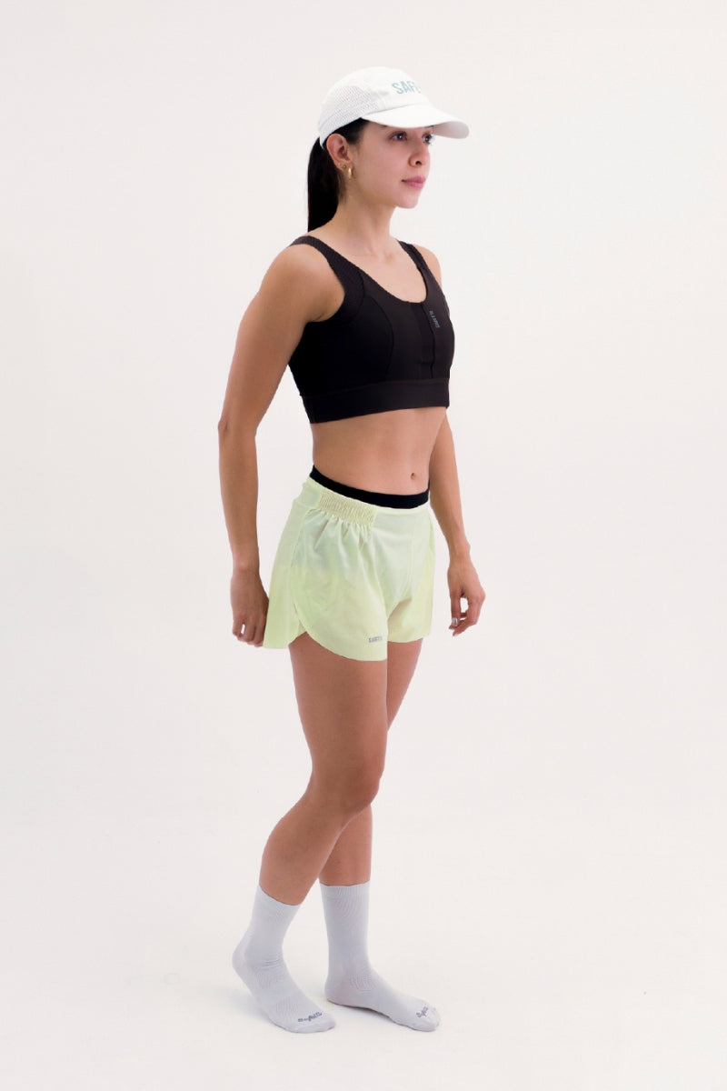 Short de Corrida Feminino Flow Amarelo