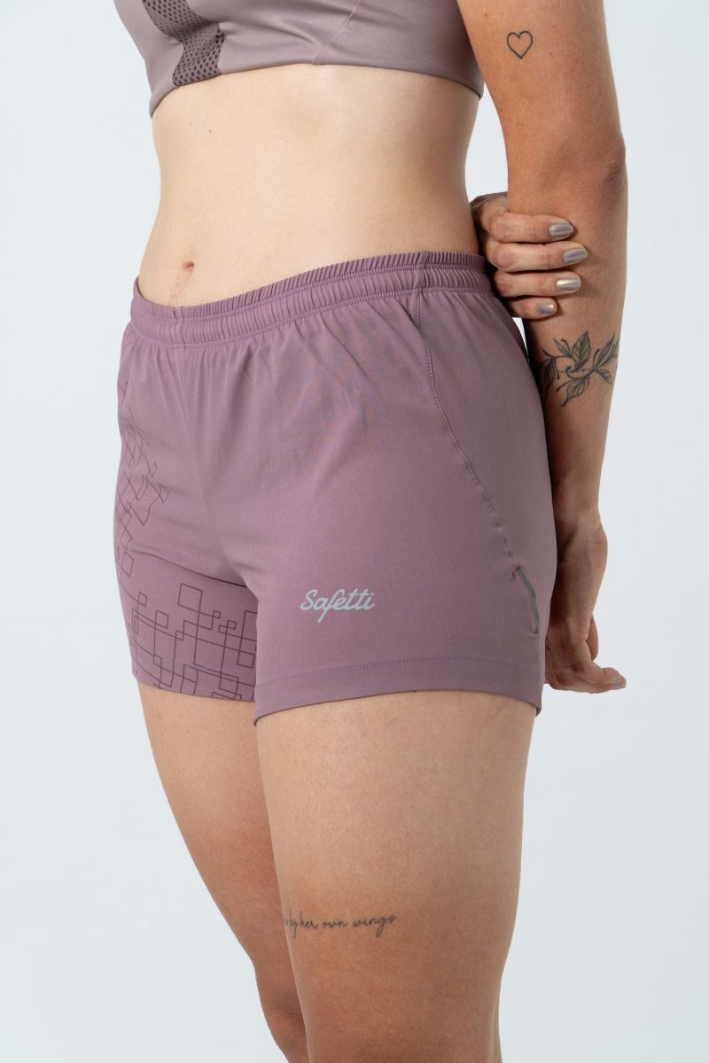 Safetti Short de Corrida Fem Venturi Light Berrymilk