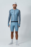 Jersey Manga Longa Masculino Semplicitá Azul Polvo