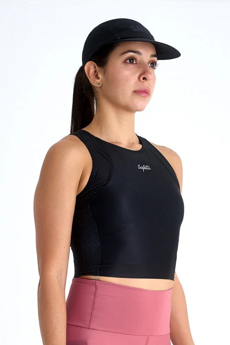 Top Corrida Feminino Cropped Black