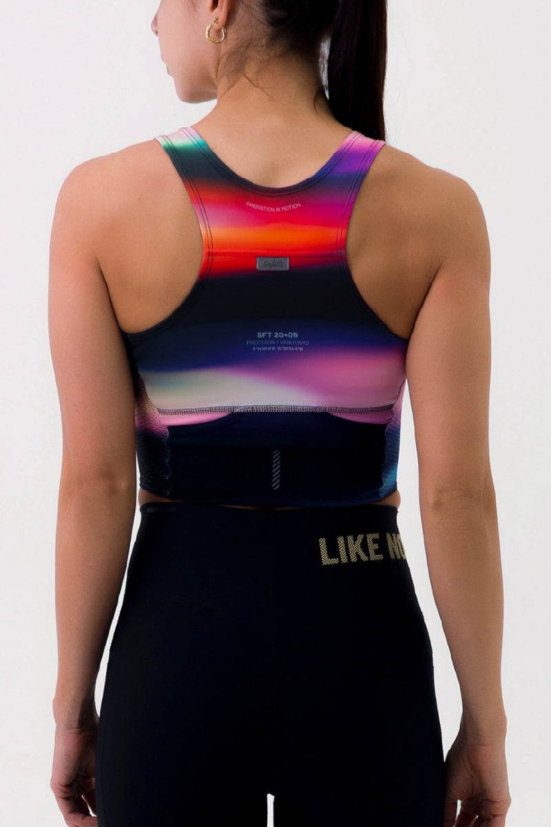 Top Corrida Fem Cropped Pocket Espectro