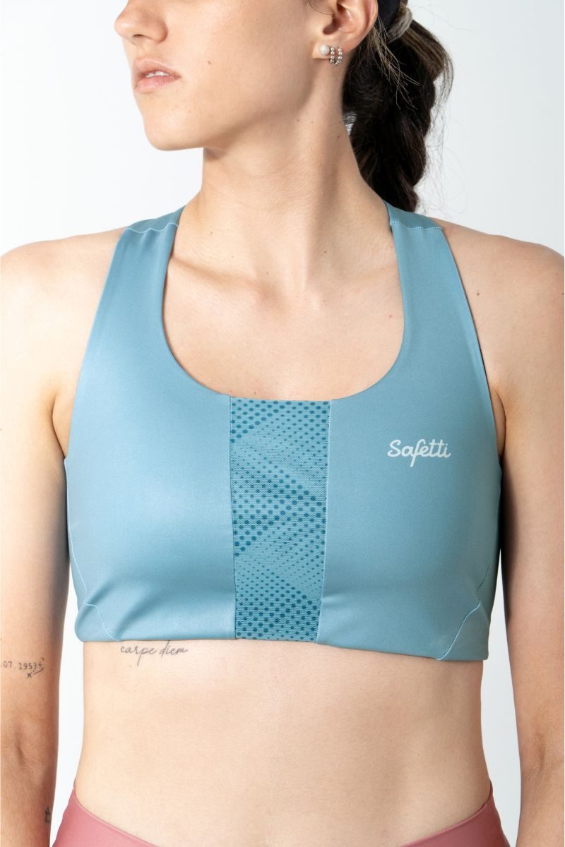 Safetti Top Fem Doumotion Dupla Face Azul Polvo