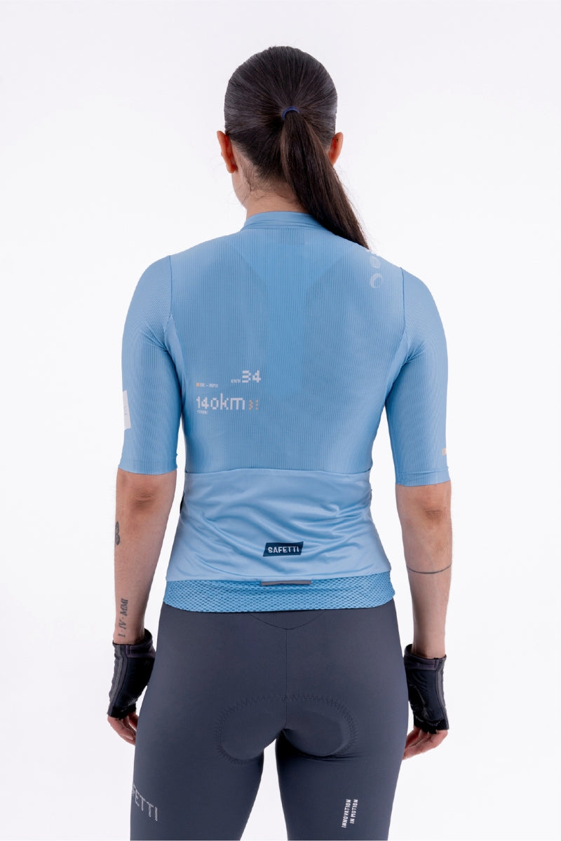 Jersey Feminina Solid Leggero Blue Aura
