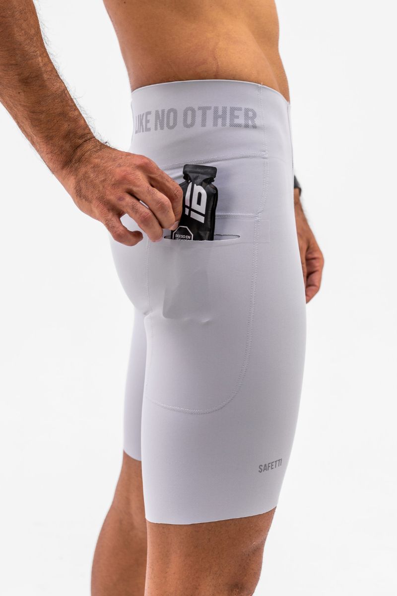 Bermuda de Corrida Masculina Titán EVO Cinza Claro