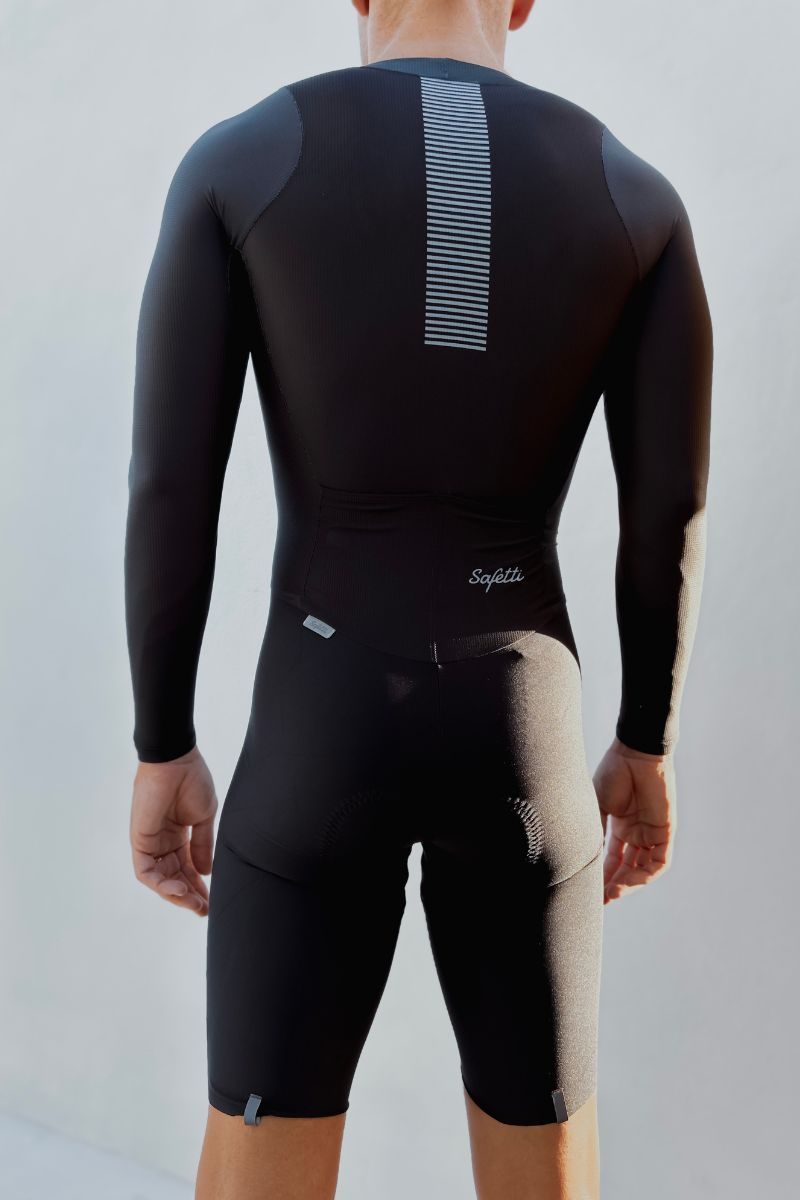 Safetti Macaquinho de Ciclismo ML Aero Masc Nero