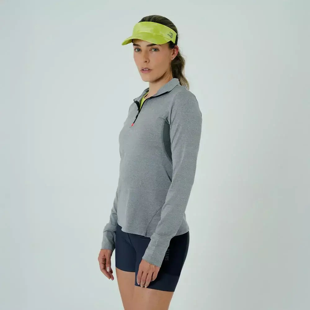 Safetti Camiseta ML Corrida Fem ACTIVE Cinza