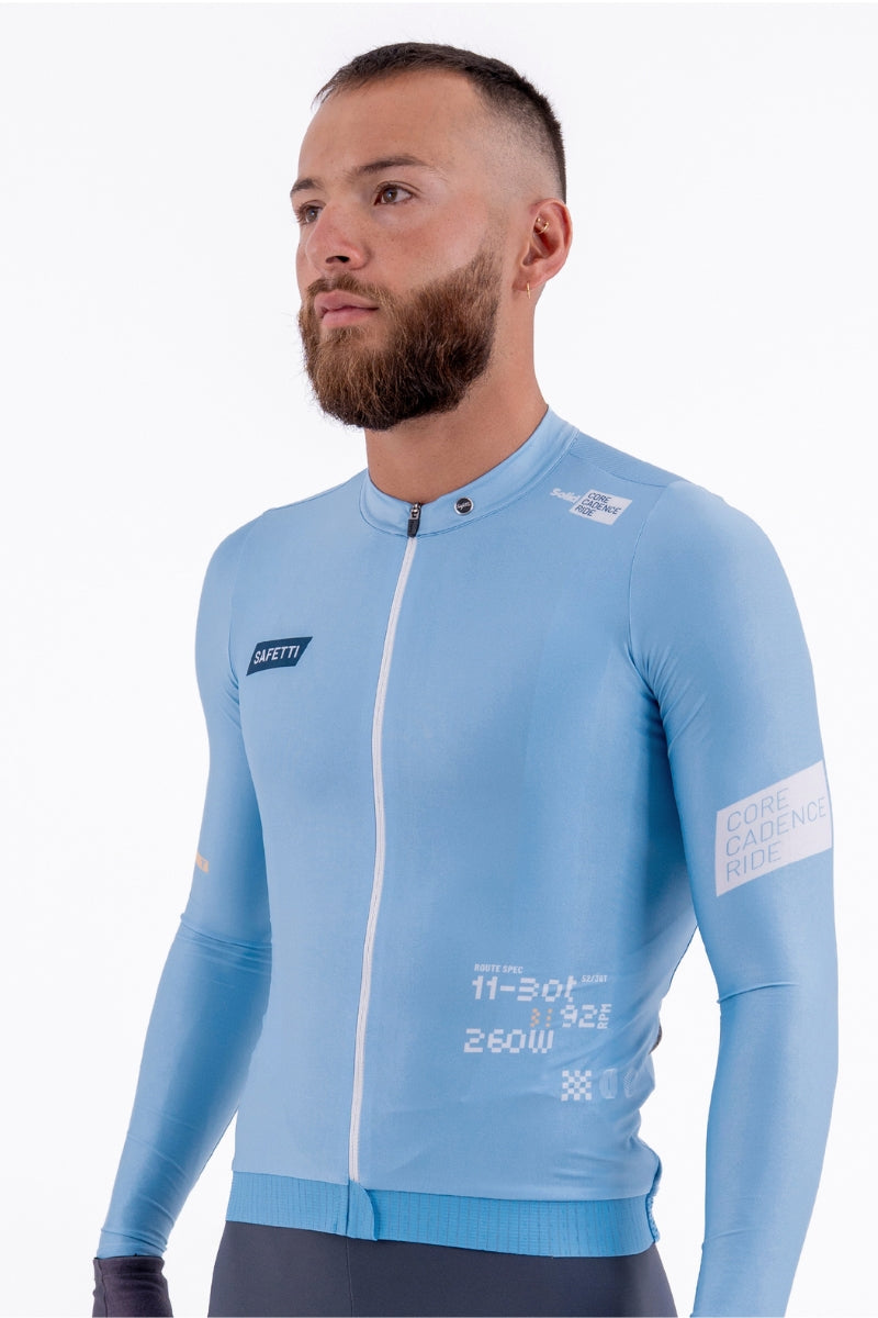 Jersey ML Masculina Solid Leggero Blue Aura