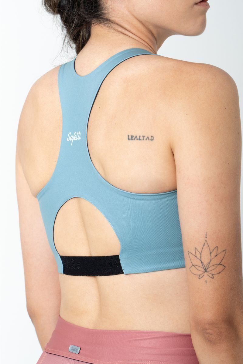 Safetti Top Fem Doumotion Dupla Face Azul Polvo