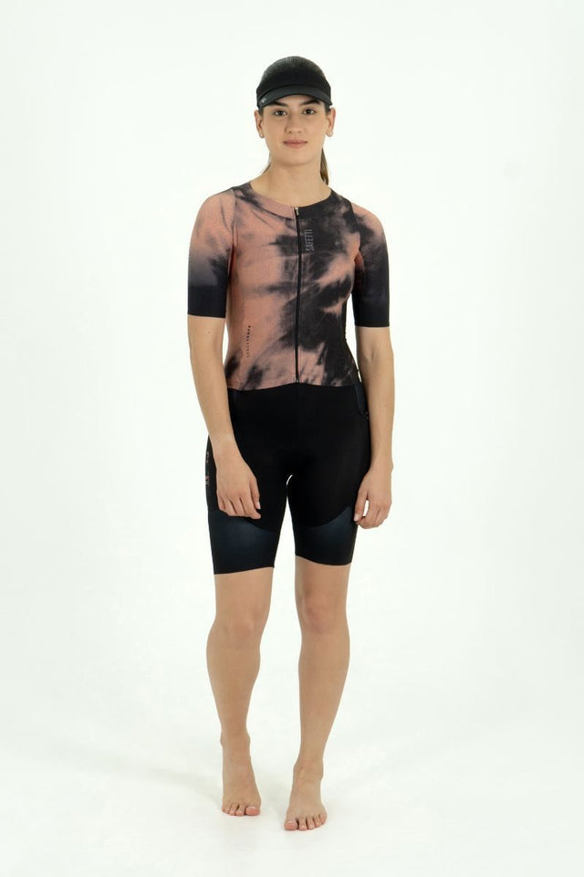 Macaquinho Triathlon Com Manga Feminino Red Ocean