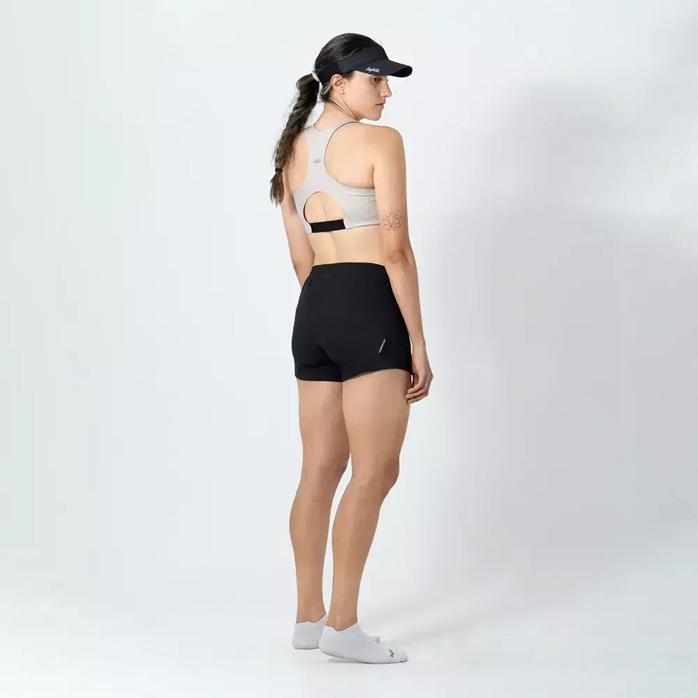 Safetti Short de Corrida Fem Mezzanotte Preto