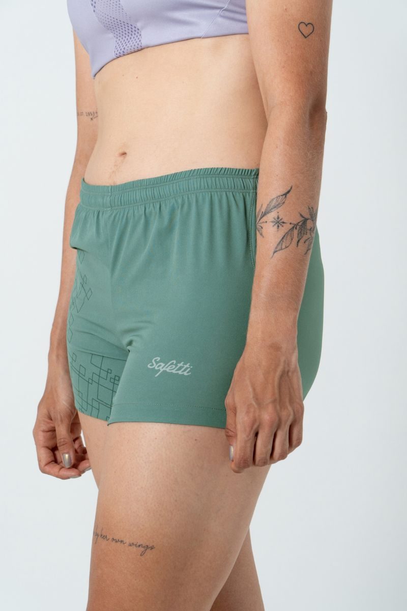 Safetti Short de Corrida Fem Venturi Light Pistachio