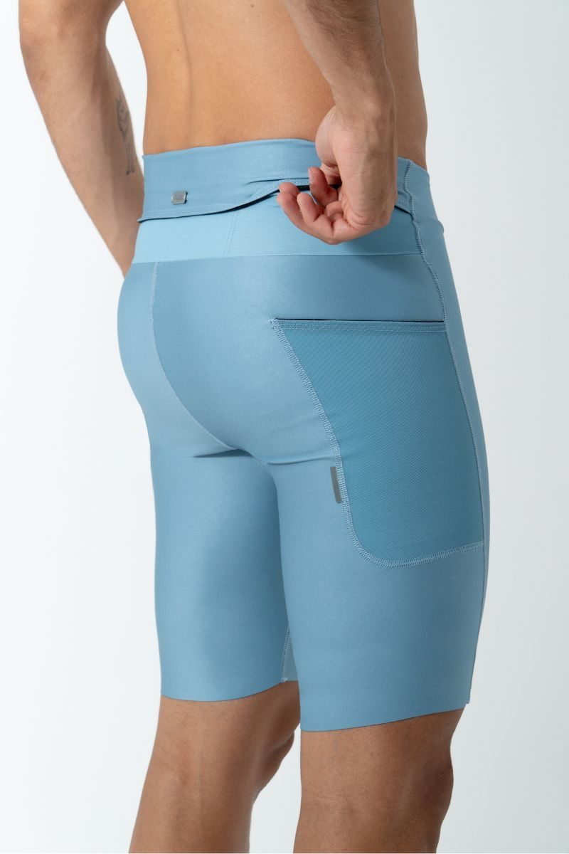 Bermuda de Corrida Masculina Titán 2.0 Azul Polvo