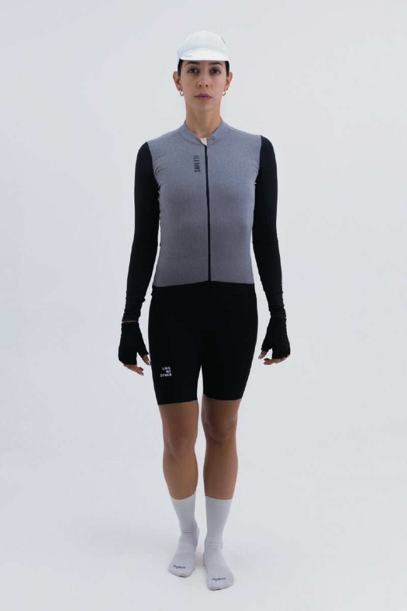 Jersey Manga Longa Feminina Climate Gris