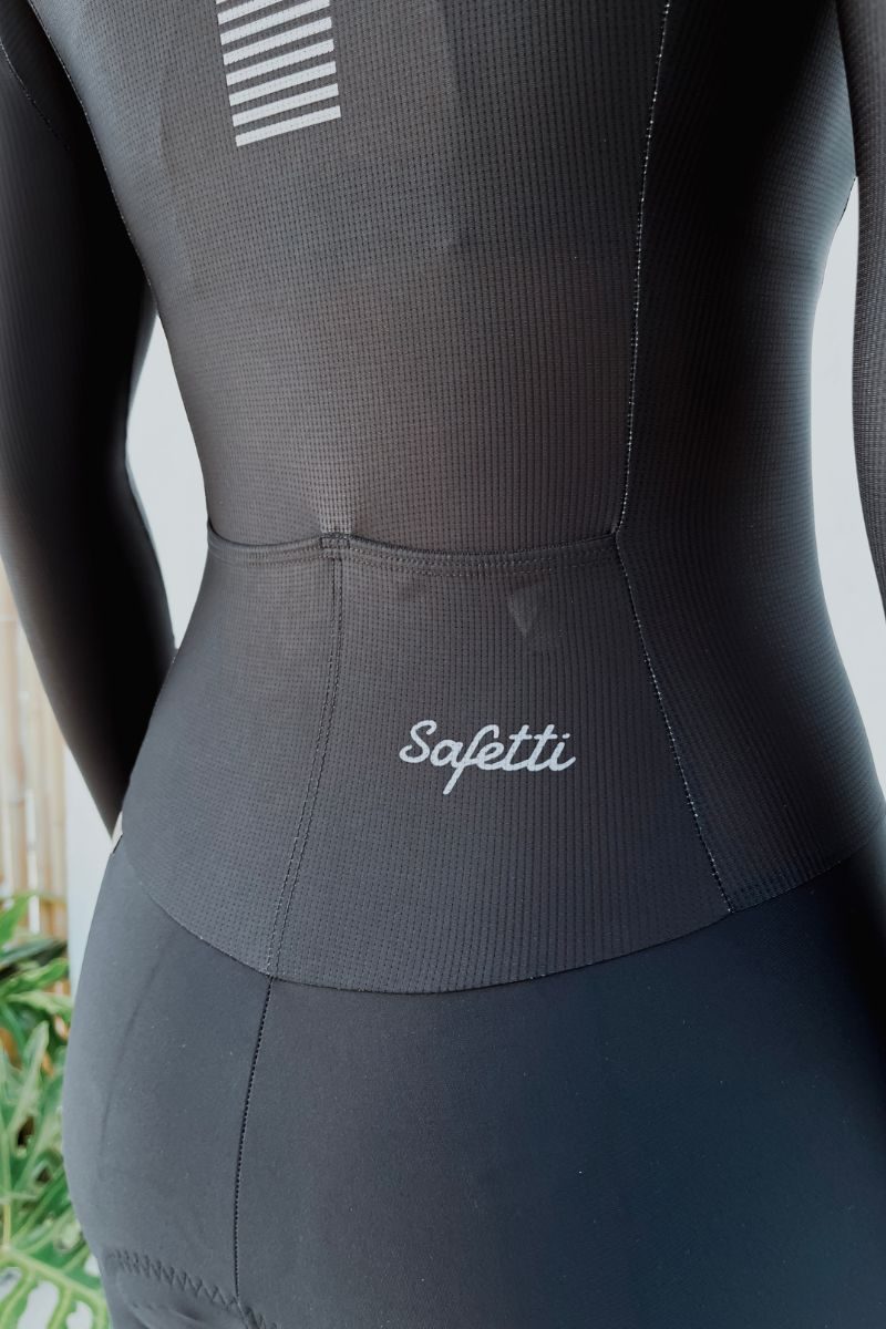 Safetti Macaquinho de Ciclismo ML Aero Fem Nero