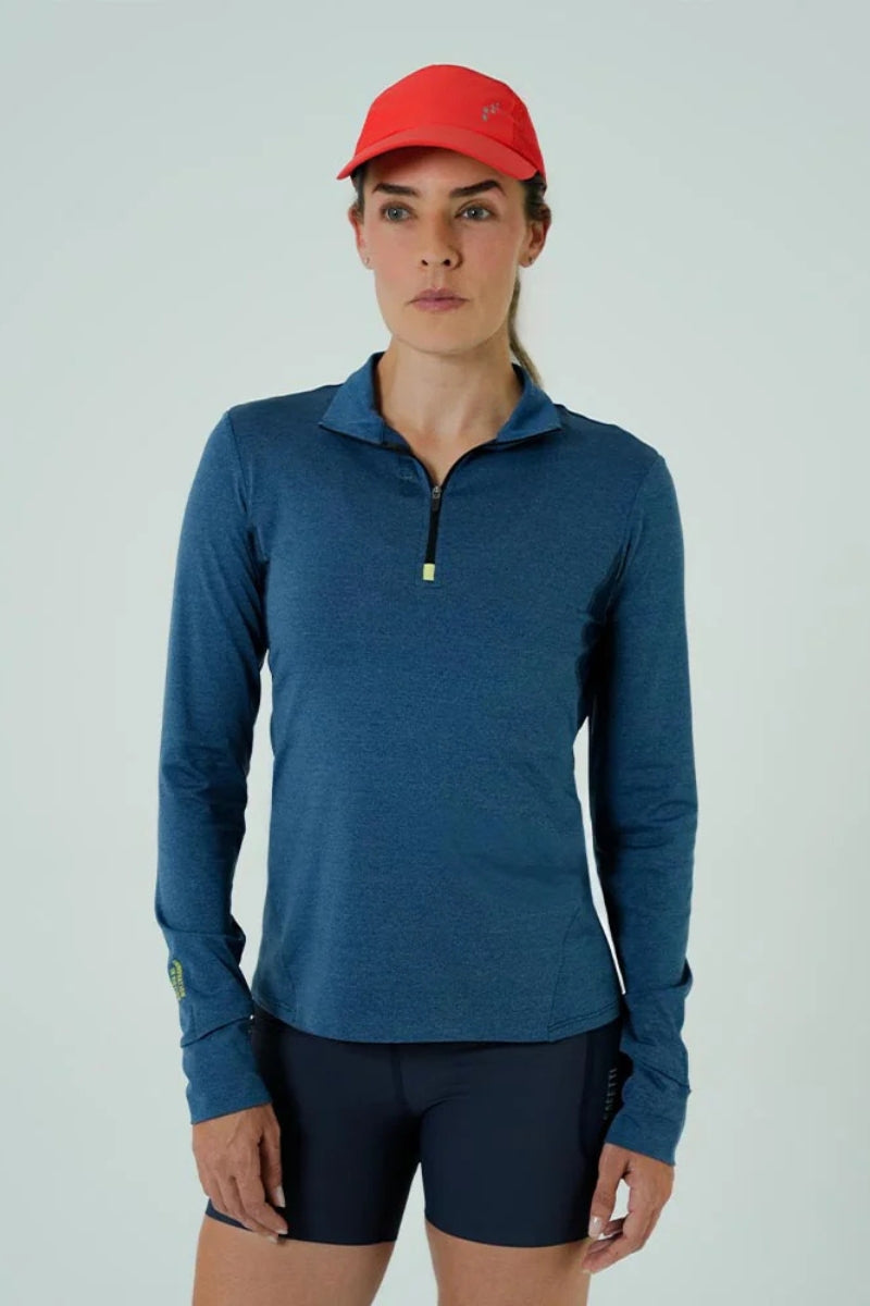 Camiseta Manga Longa Corrida Feminina ACTIVE Azul