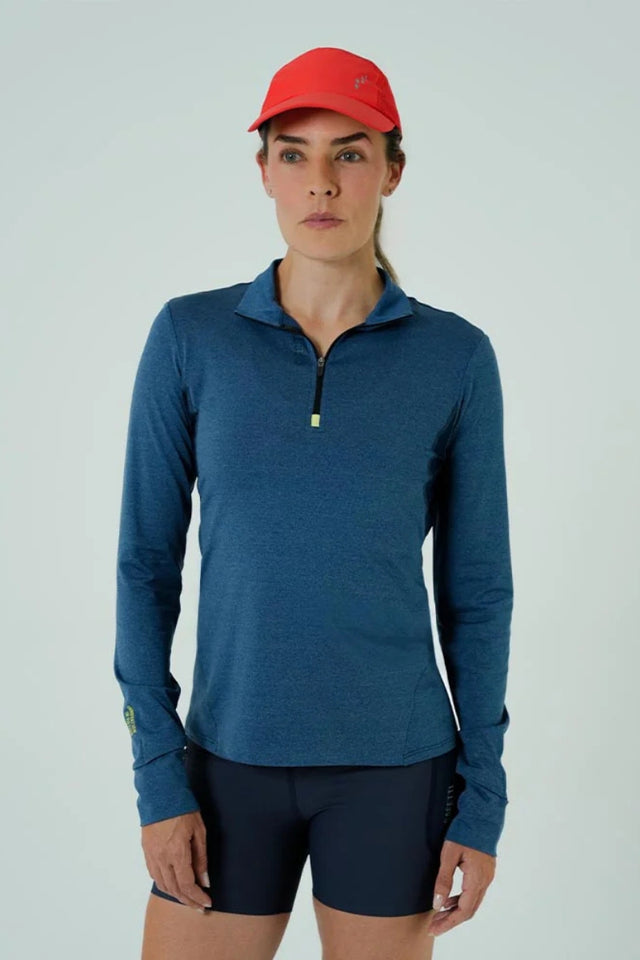 Camiseta Manga Longa Corrida Feminina ACTIVE Azul