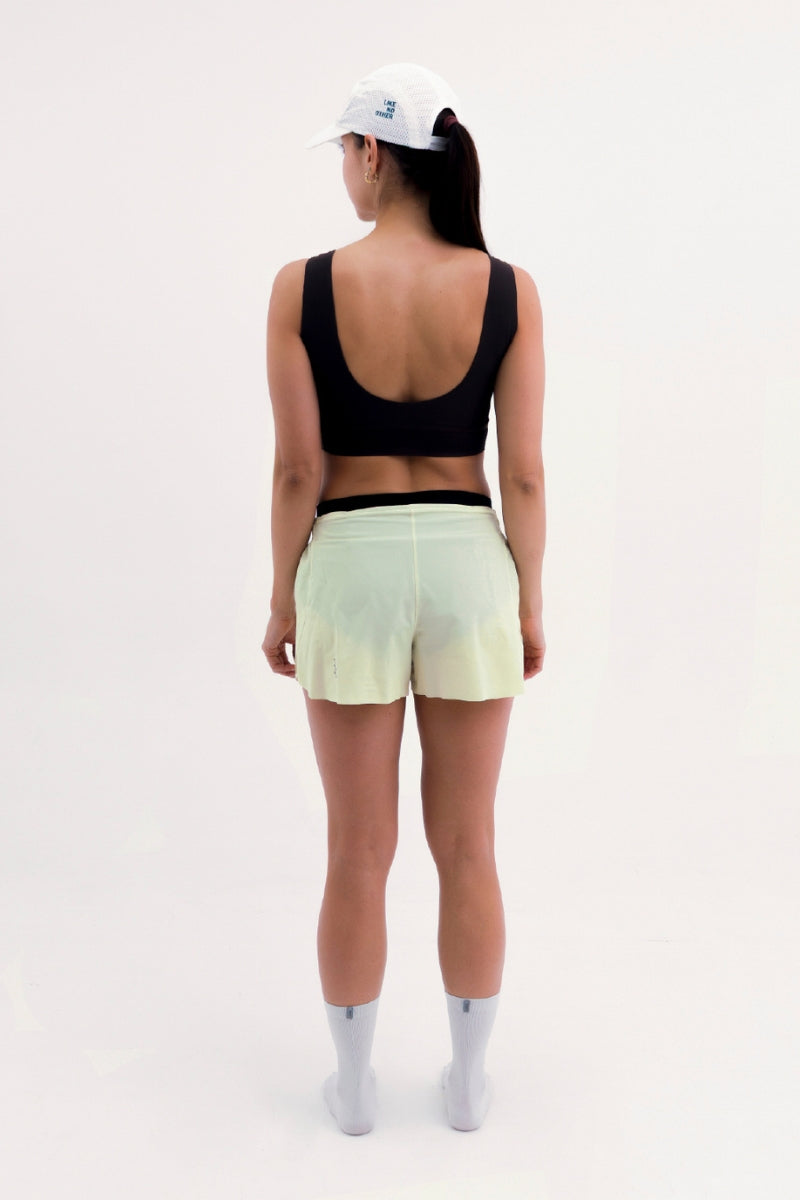 Short de Corrida Feminino Flow Amarelo