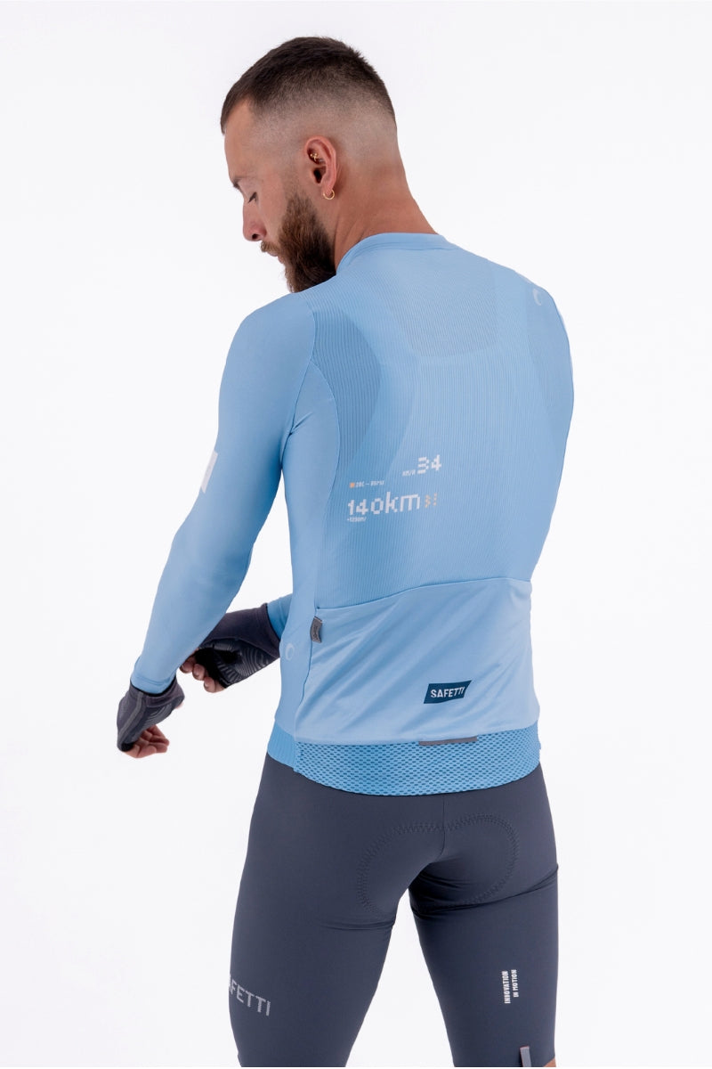 Jersey ML Masculina Solid Leggero Blue Aura