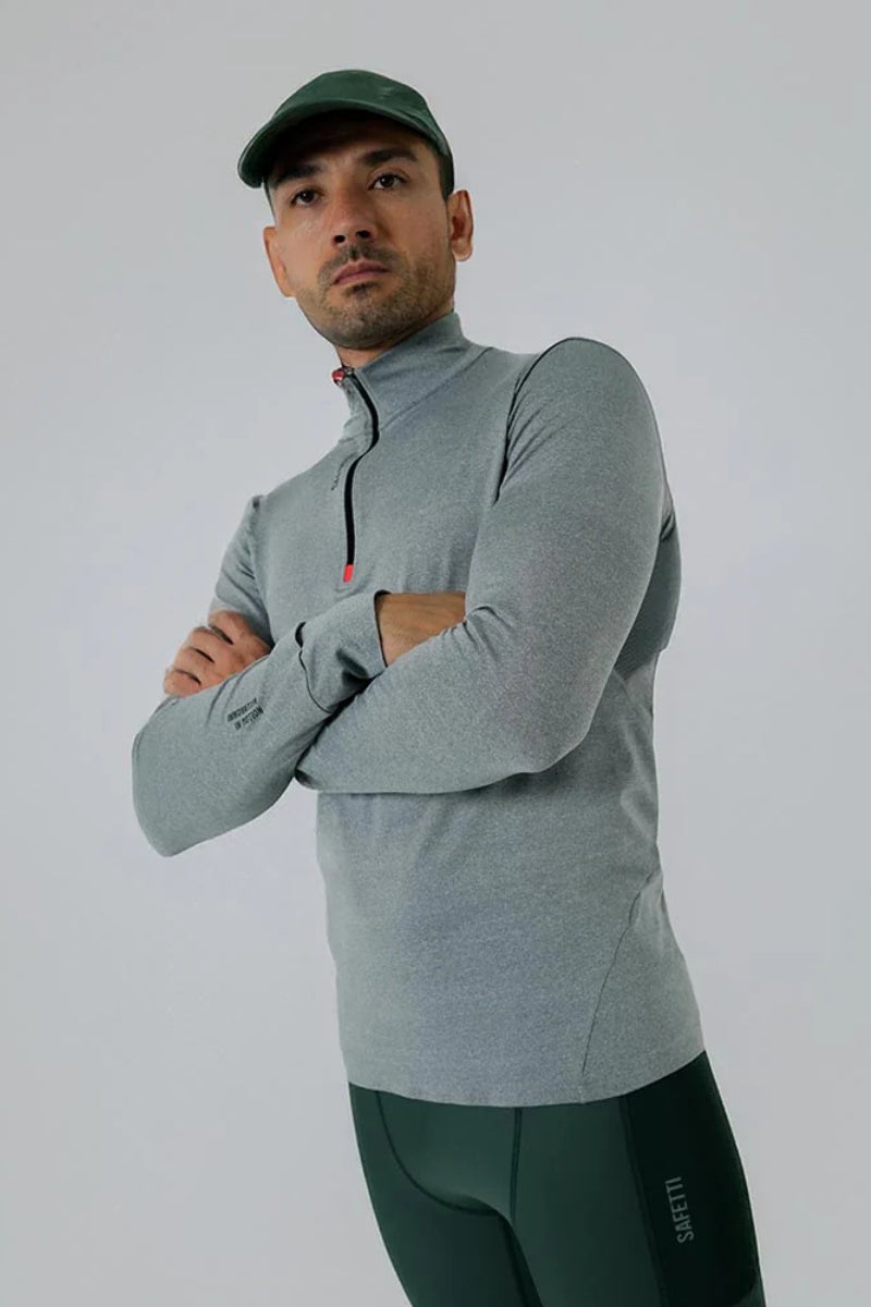Camiseta Manga Longa Corrida Masculina ACTIVE Cinza
