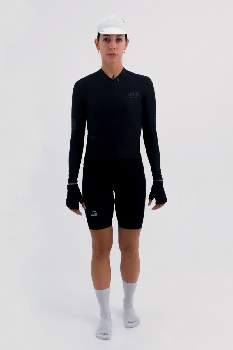 Jersey Manga Longa Feminina Latitude Nero