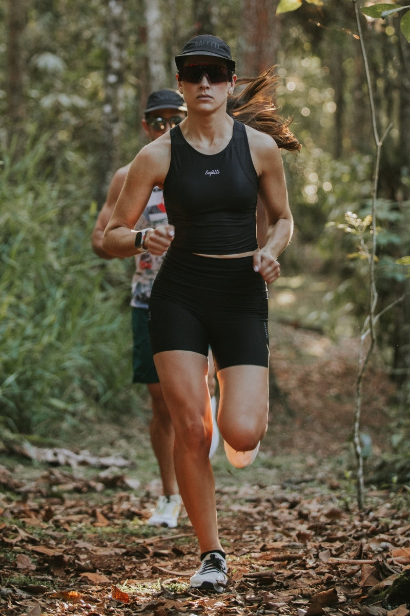 Top Corrida Feminino Cropped Black