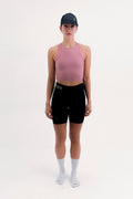 Top Corrida Feminino Cropped Pocket Rose