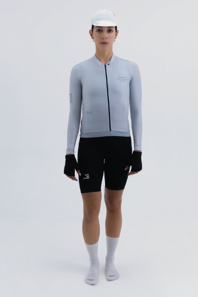 Jersey Manga Longa Feminina Latitude Gris