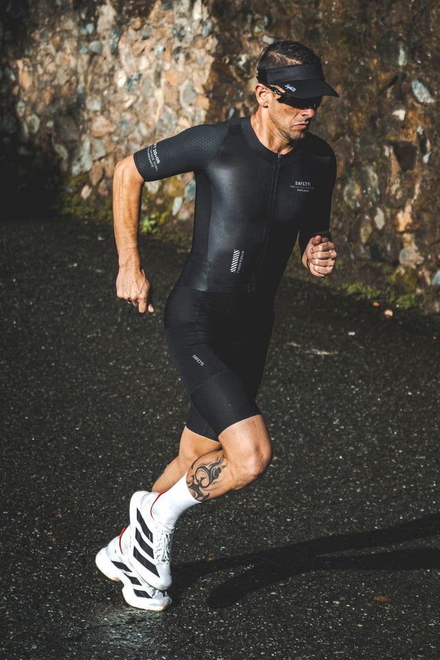 Macaquinho Triathlon Com Manga Masculino Aerocooler Black Water