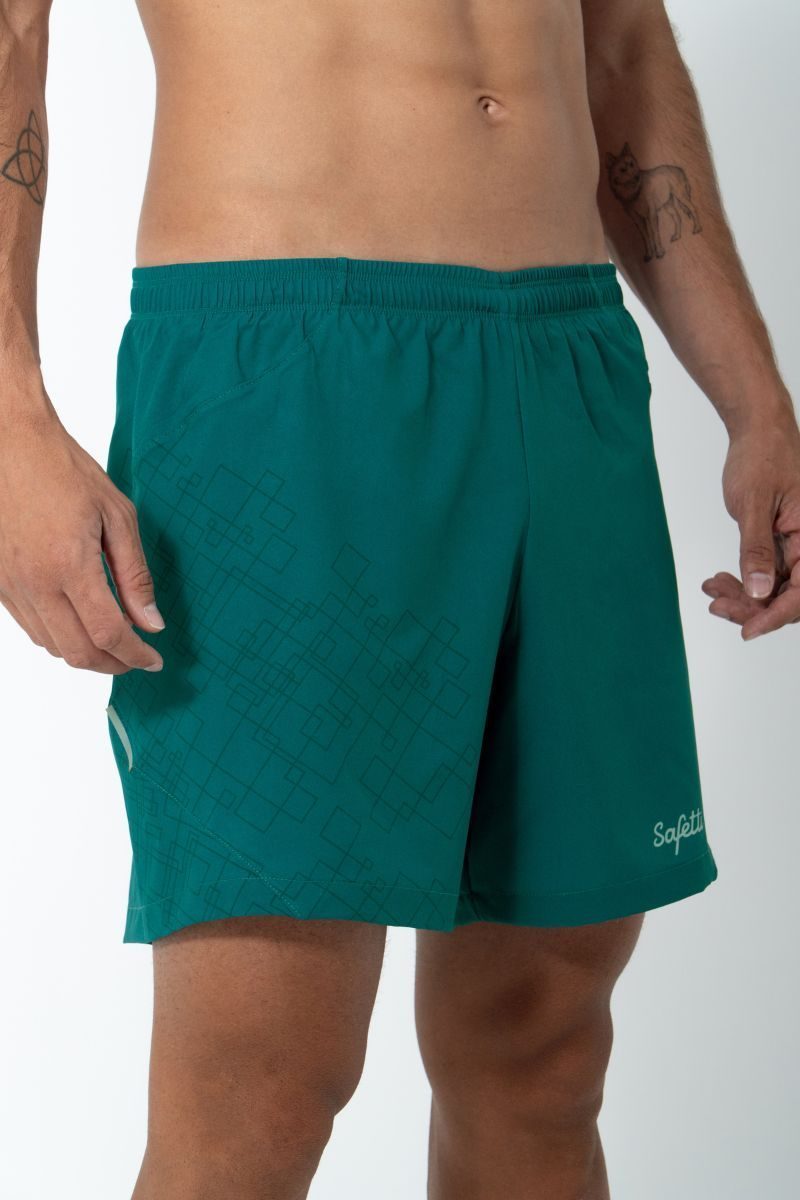Short de Corrida Masculino Venturi Light Teal