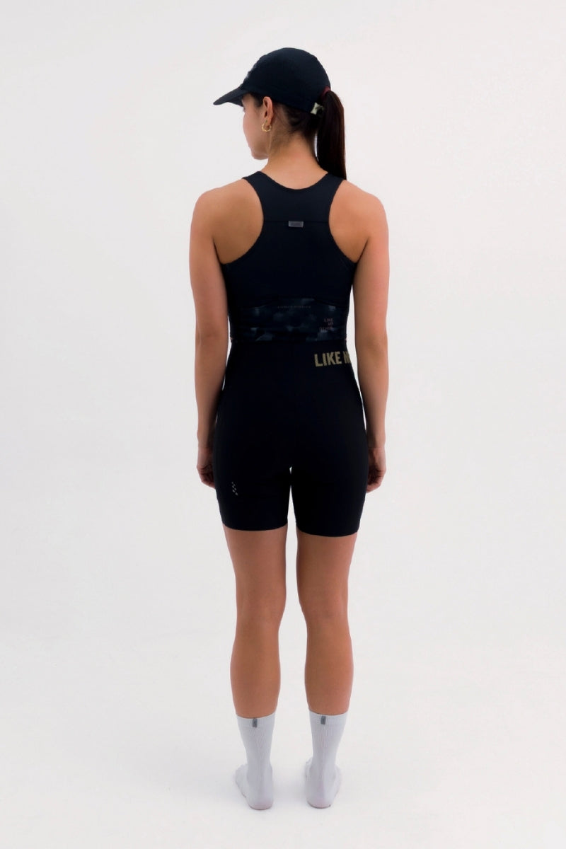 Top Corrida Feminino Cropped Pocket Black