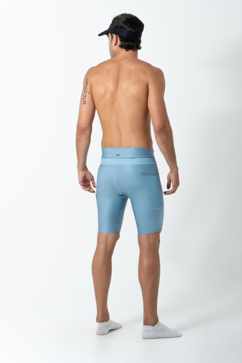 Bermuda de Corrida Masculina Titán 2.0 Azul Polvo