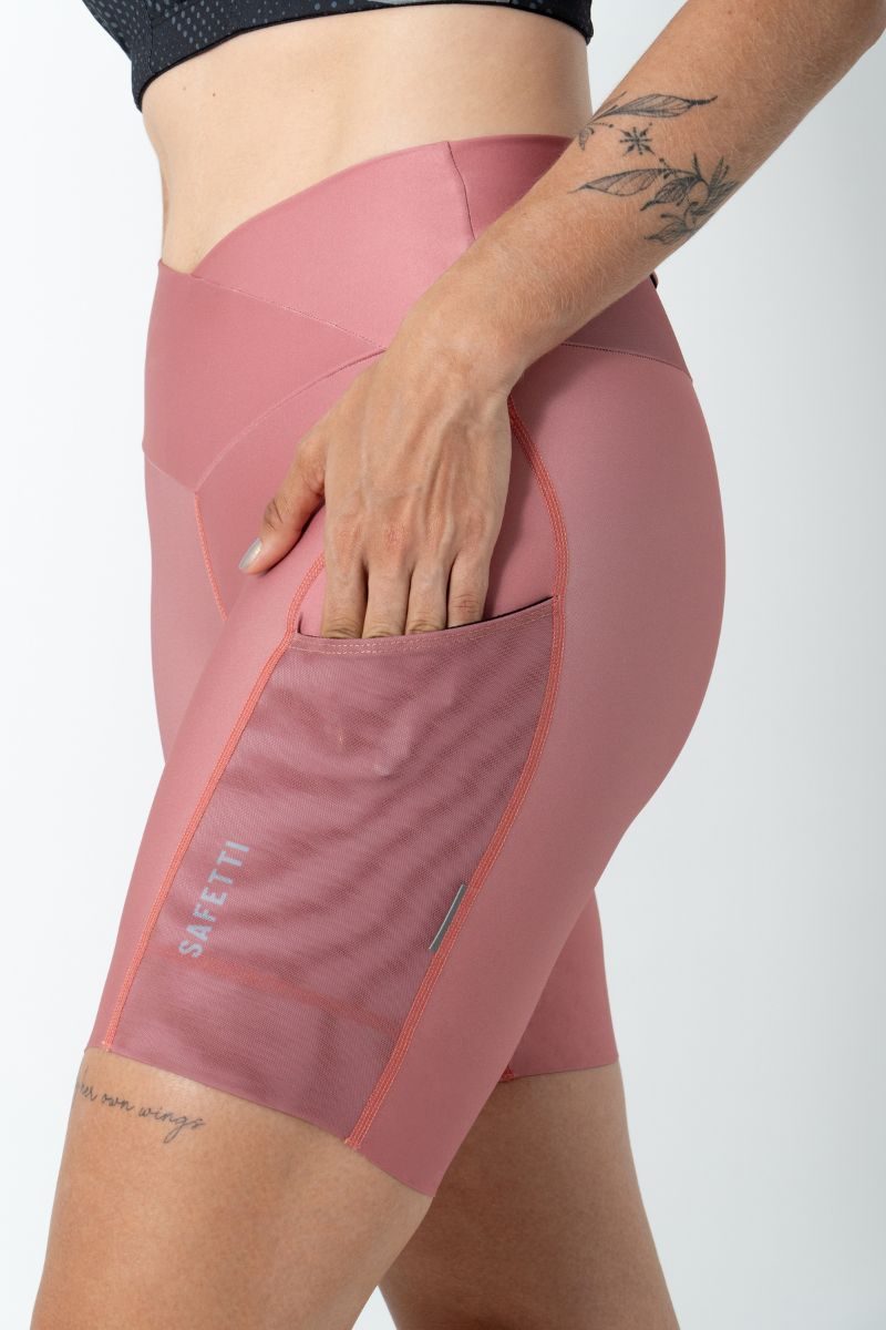 Safetti Bermuda de Corrida Fem Titán 2.0 Rosa Ponche