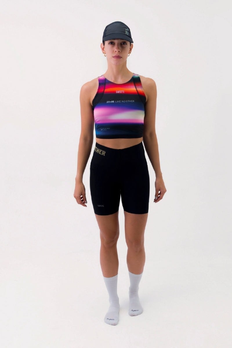 Top Corrida Fem Cropped Pocket Espectro