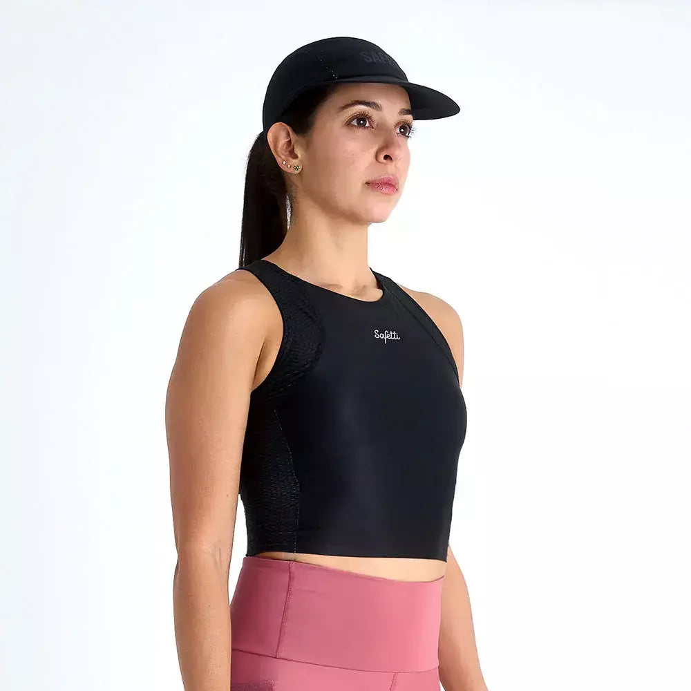 Safetti Top Corrida Fem Cropped Black
