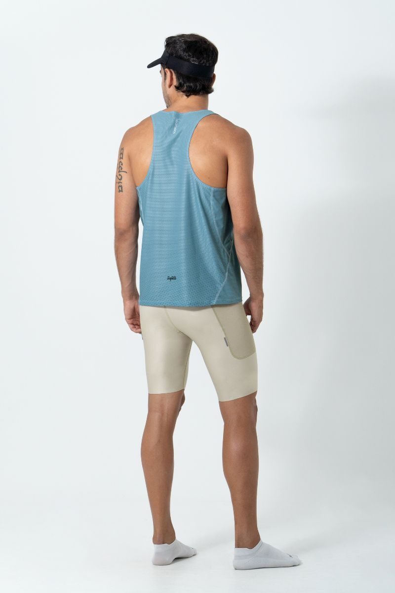 Regata Corrida Masculina Semplicitá Azul Polvo