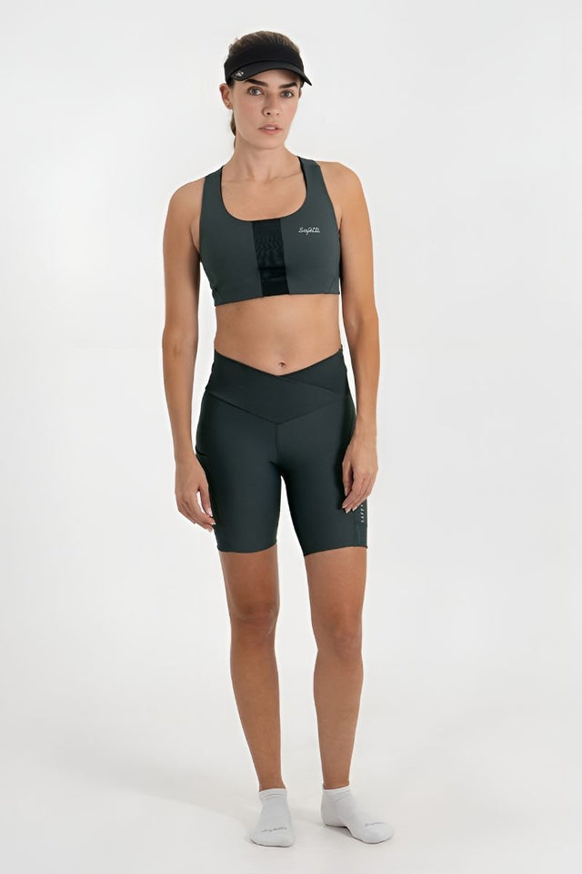 Bermuda de Corrida Feminina Titán 2.0 Cinza