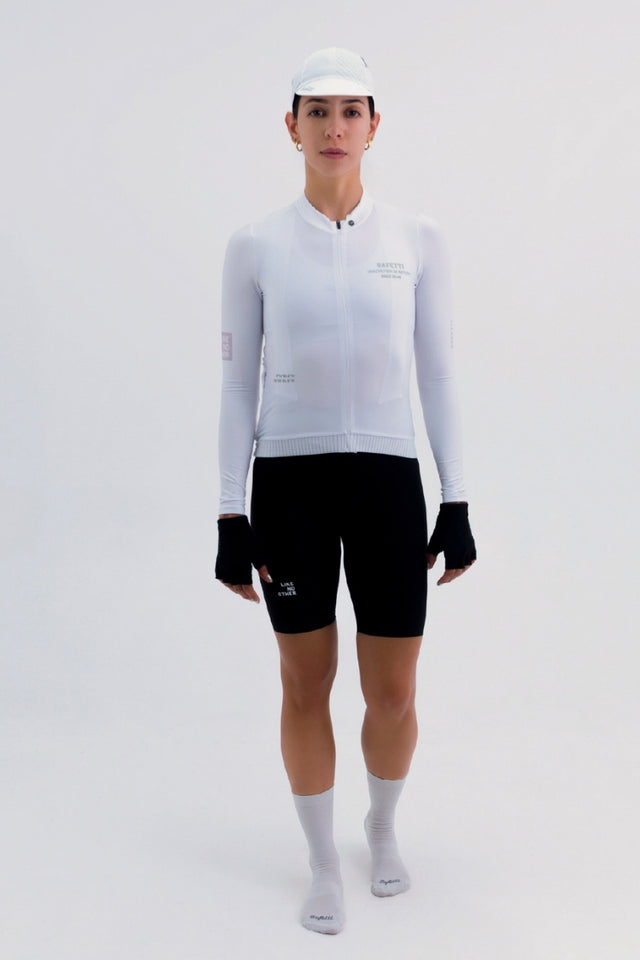Jersey Manga Longa Feminina Latitude Branca