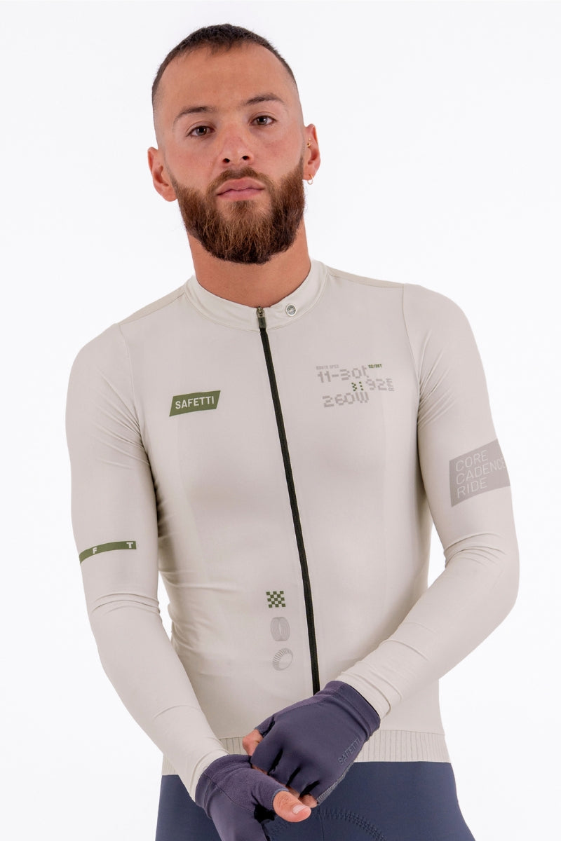 Jersey Ciclismo Manga Longa Masculina Solid Leggero Warm
