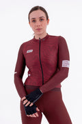Jersey Manga Longa Feminina Solid Leggero Plumwine