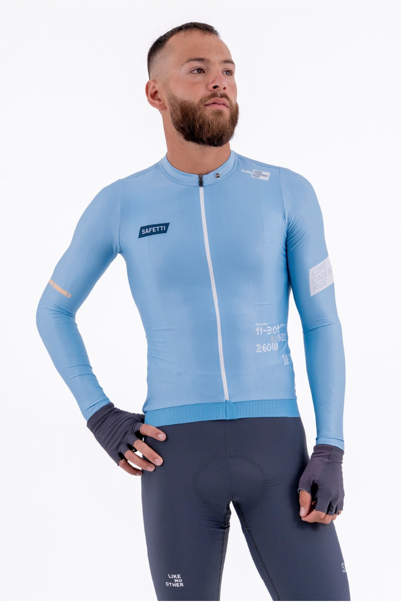 Jersey ML Masculina Solid Leggero Blue Aura