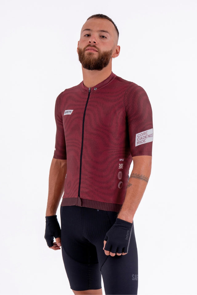 Jersey Masculina Solid Leggero Plumwine