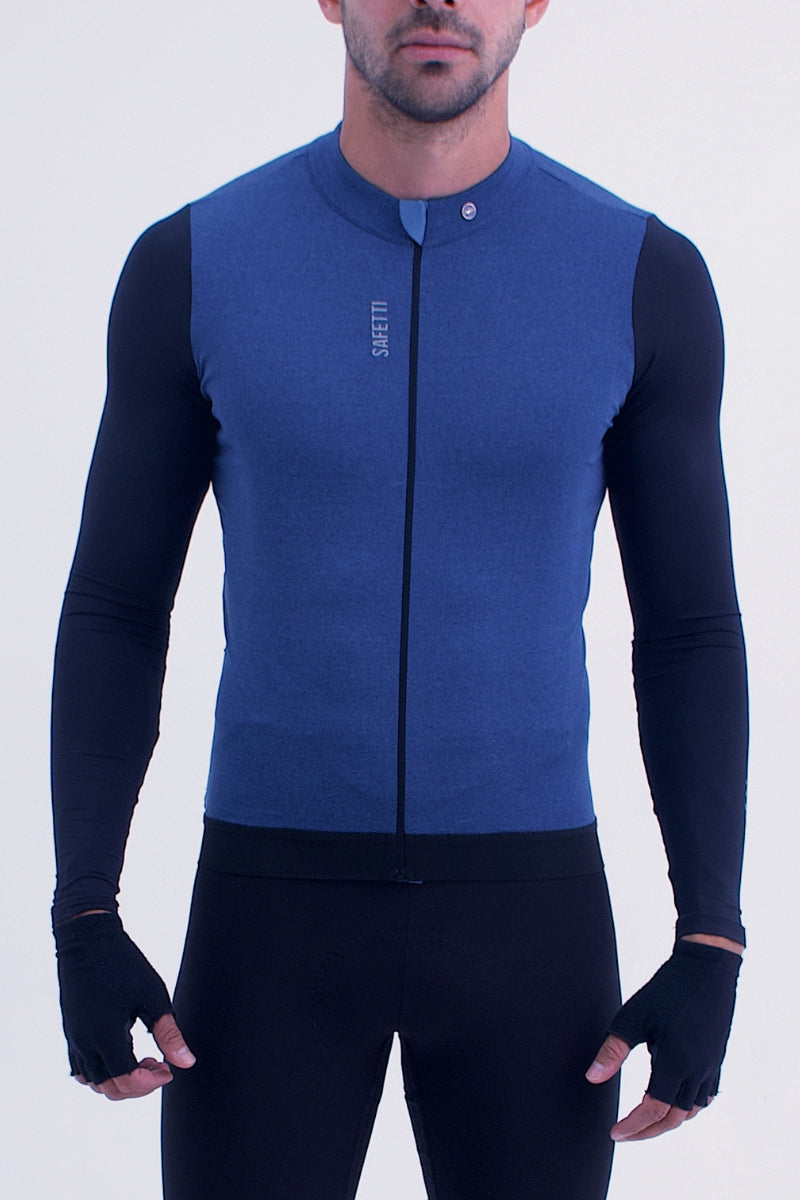 Jersey Manga Longa Masculino Climate Azul