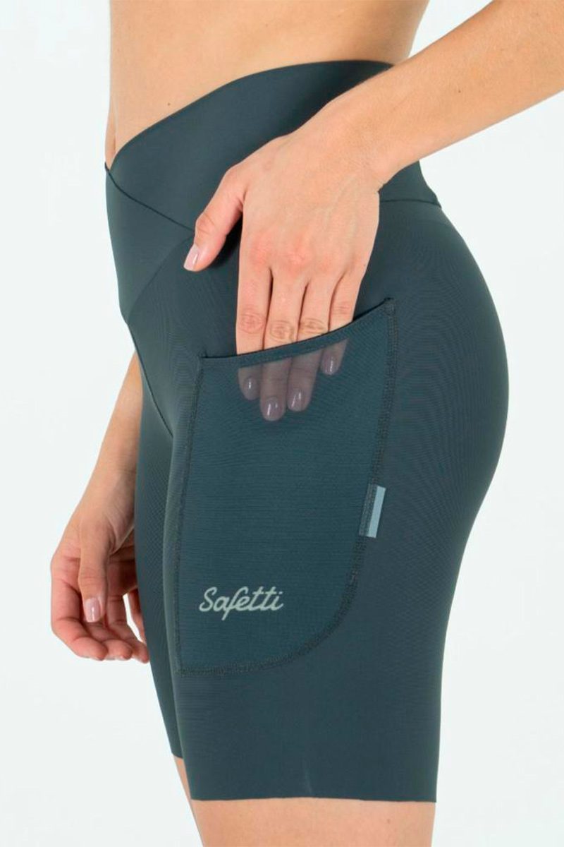 Safetti Bermuda de Corrida Fem Titán Cinza